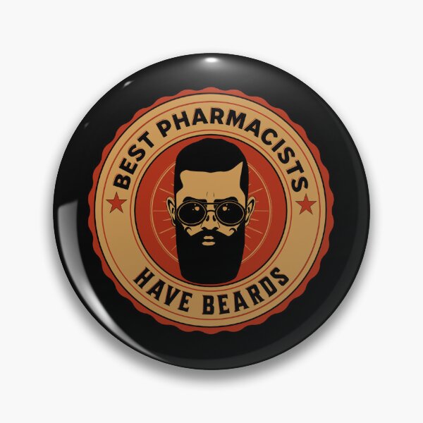 Item preview, The Best Pharmacists Have Beards, Funny Pharmacist Beard, Beard Lover, Vintage Pharmacist designed and sold by AMINE  ★★★★★.