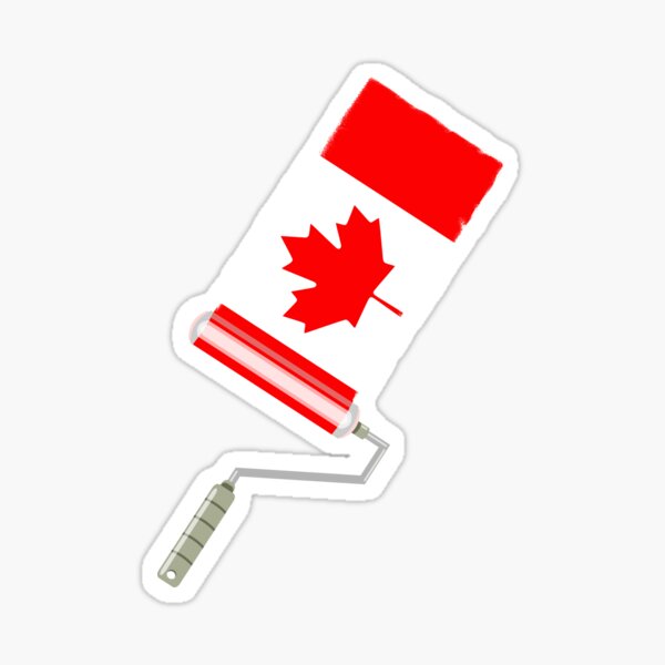 "Paint Roller Canada" Sticker for Sale by piedaydesigns Redbubble