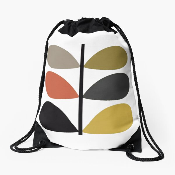 orla kiely colorful stem,kiely pattern, orla kiely stem design Drawstring Bag
