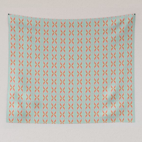 Item preview, Koi Goldfish Orange Red Turquoise Pattern designed and sold by BtheLight.