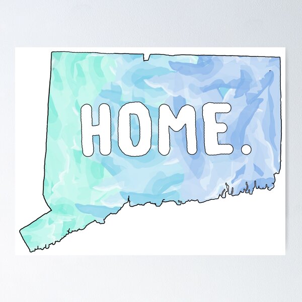 Item preview, Connecticut CT State Watercolor Home designed and sold by AnnabelsBelongs.