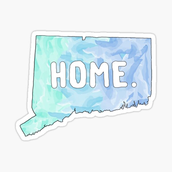 Connecticut CT State Watercolor Home Sticker