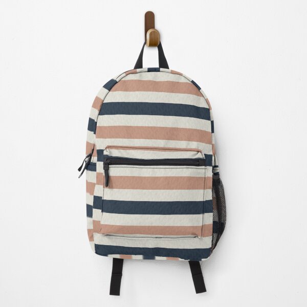 Item preview, Stripes - Naval, Tan + Alabaster White designed and sold by NolkDesign.