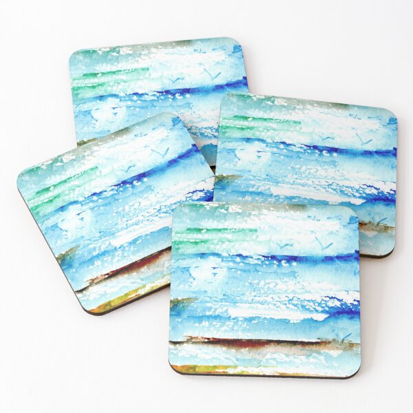 Item preview, Cojines y Cuadros - Diseño Playa Azul-Verde designed and sold by Smalltownart.