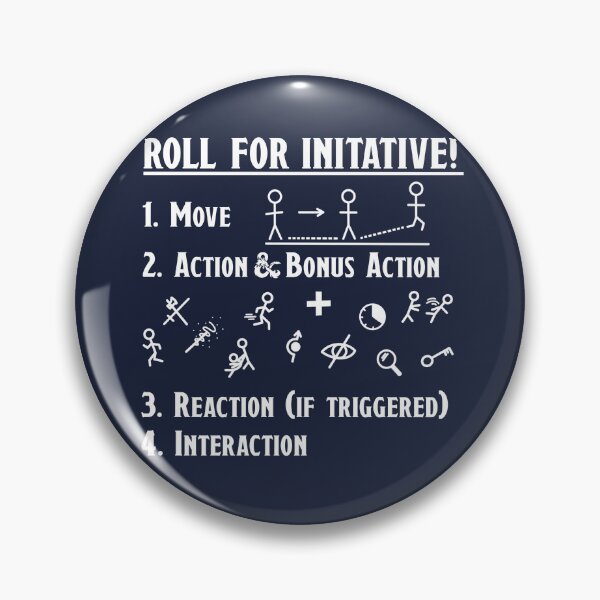 Item preview, D&D Initiative Turn Actions - Navy designed and sold by madddie-m.