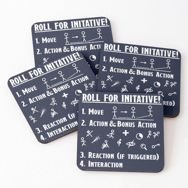 Item preview, D&D Initiative Turn Actions - Navy designed and sold by madddie-m.