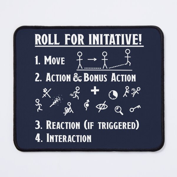 Item preview, D&D Initiative Turn Actions - Navy designed and sold by madddie-m.