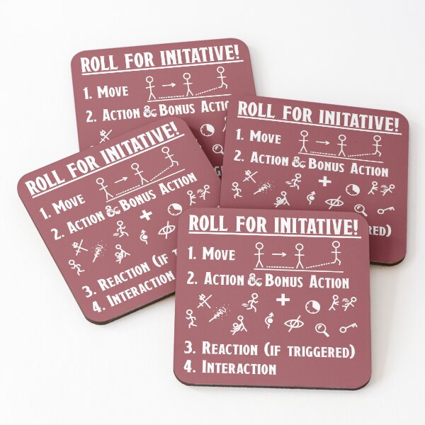 Item preview, D&D Initiative Turn Actions - Burgandy designed and sold by madddie-m.