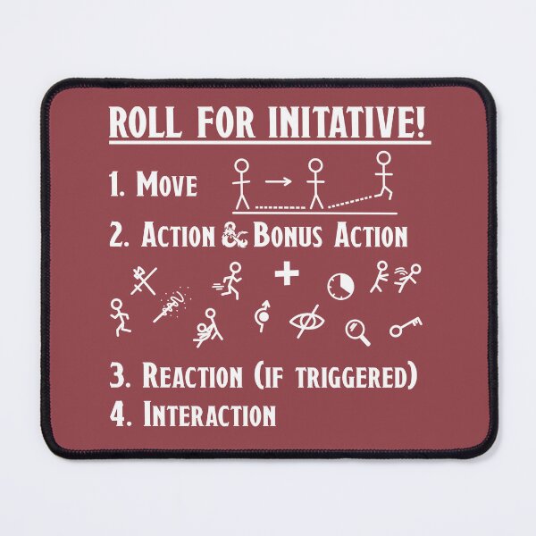 Item preview, D&D Initiative Turn Actions - Burgandy designed and sold by madddie-m.