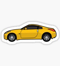 Yellow Sports Car Sticker Sticker