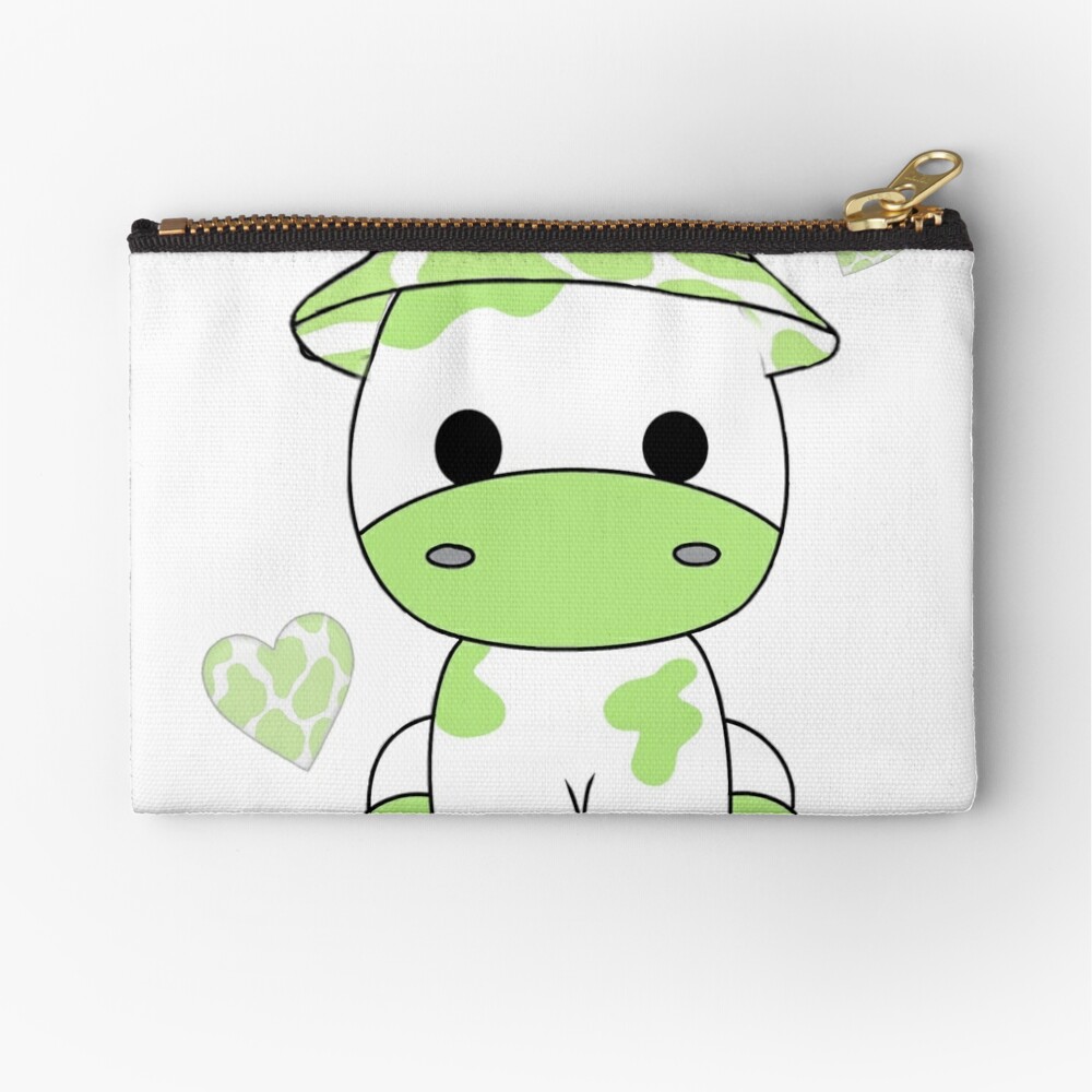 Cute cow, green cow, kawaii cow  Photographic Print for Sale by CastiloART