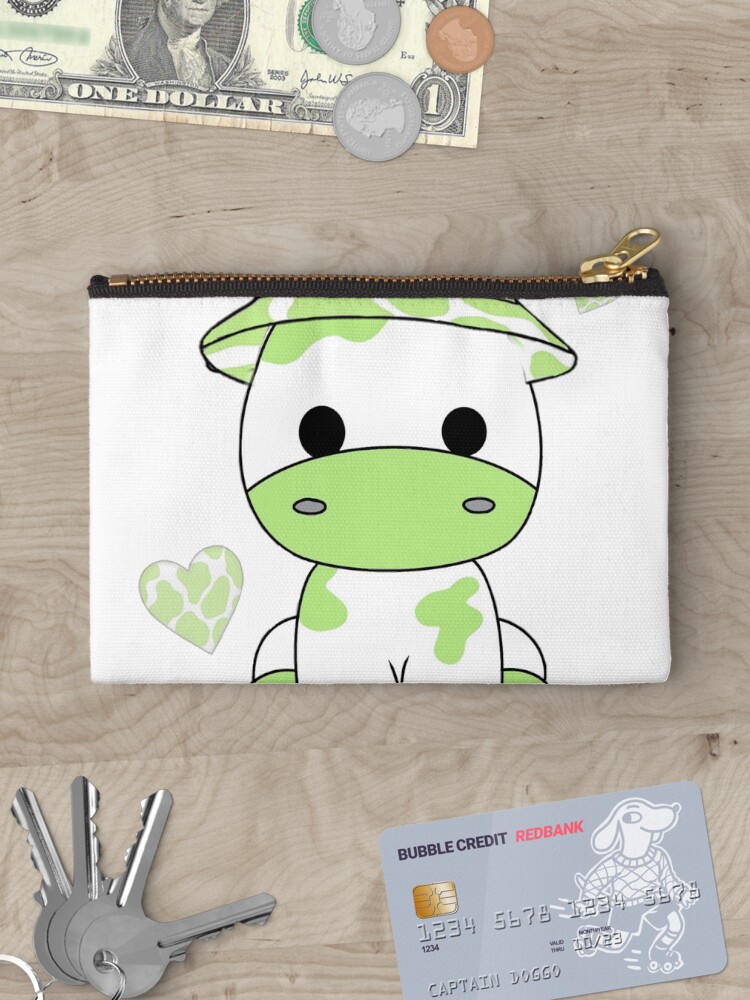 Cute cow, green cow, kawaii cow  Photographic Print for Sale by CastiloART