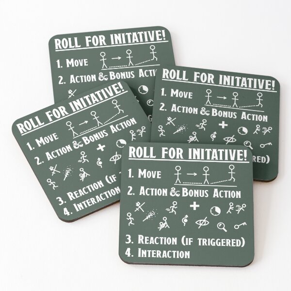 Item preview, D&D Initiative Turn Actions - Green designed and sold by madddie-m.