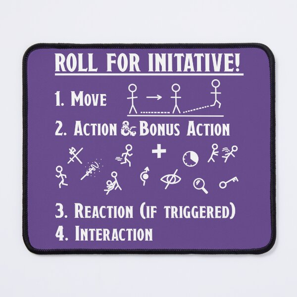 Item preview, D&D Initiative Turn Actions - Purple designed and sold by madddie-m.