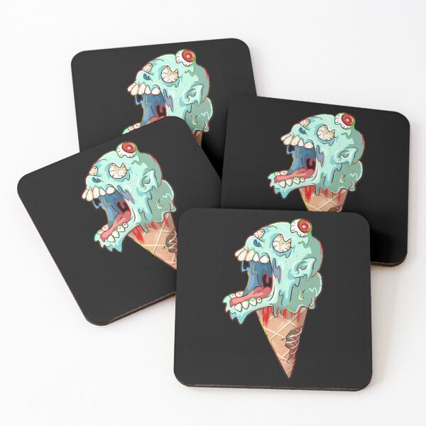 Item preview, Dripping Ice Cream Cone Zombie Skull Melting designed and sold by BlackSheepEllis.