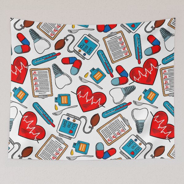 Item preview, Cute Medical Nurse Doctor Theme Pattern designed and sold by silviaol.