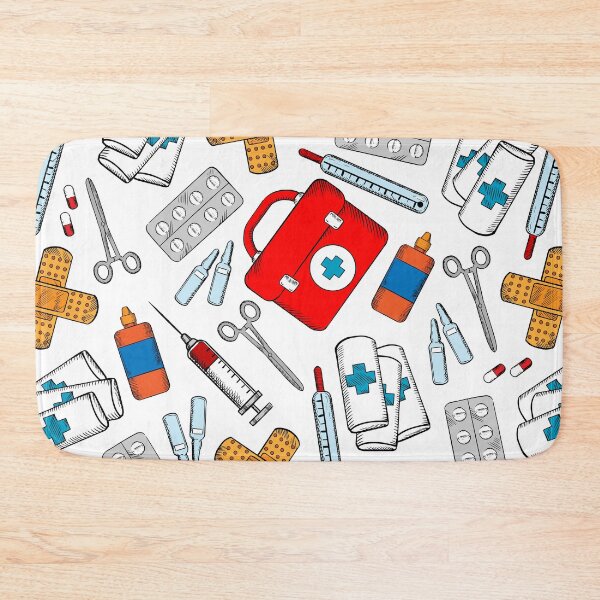 Item preview, Medical Nurse Doctor Theme Seamless Pattern designed and sold by silviaol.