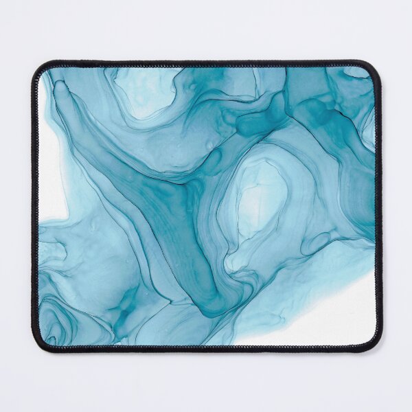 Item preview, Melted Blue Jeans 41122 Modern Abstract Alcohol Ink Painting by Herzart designed and sold by herzart.