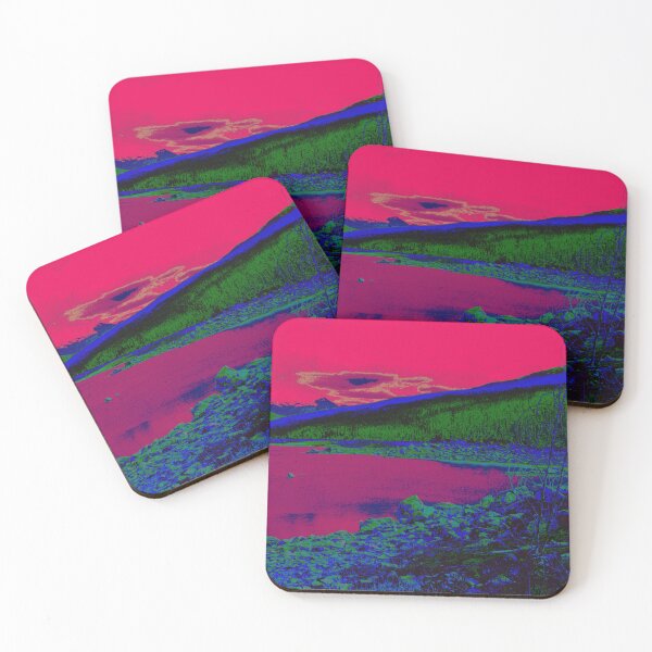 Item preview, Trippy Abstract Mountain Lake Trippy Artwork designed and sold by vikghosh.