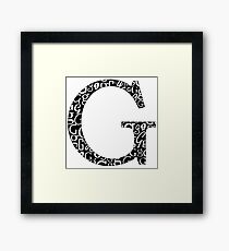 G Filled | Typography Framed Print