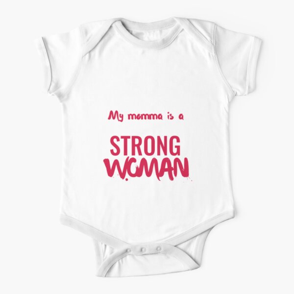 Strong Women - Mom/Kids/Baby Series Short Sleeve Baby One-Piece