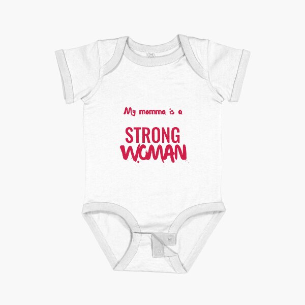 Strong Women - Mom/Kids/Baby Series Short Sleeve Baby One-Piece