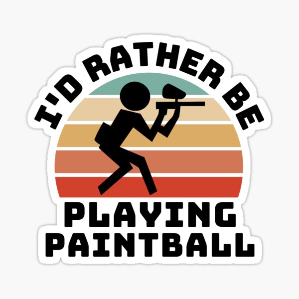 Vista previa del artículo con la obra «Cita de amante de Paintball, Prefiero estar jugando Paintball, Diseño de retro de Paintball, Amante de los deportes de Paintball», diseñado y vendido por Fokma.