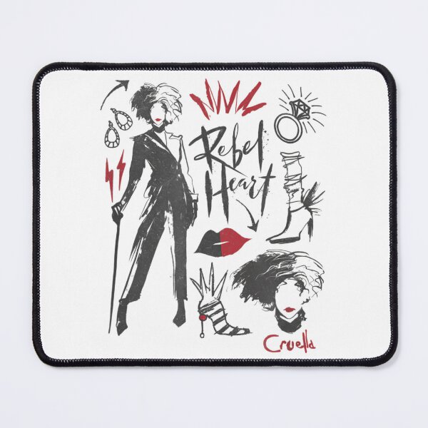 Item preview, Cruella Rebel Heart Collage Sketches designed and sold by n4naa.