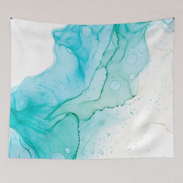 Item preview, Blue Pink Splash Abstract 41122 Modern Alcohol Ink Painting by Herzart designed and sold by herzart.