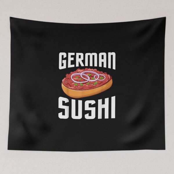 Item preview, German Sushi / German Sushi Mett Chopped minced meat minced T-Shirt designed and sold by shop   luisant.