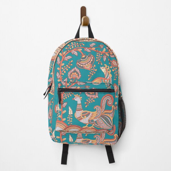 Item preview, A branch with flowers, peacocks. Indian folk style of Kalamkari. designed and sold by Skaska.
