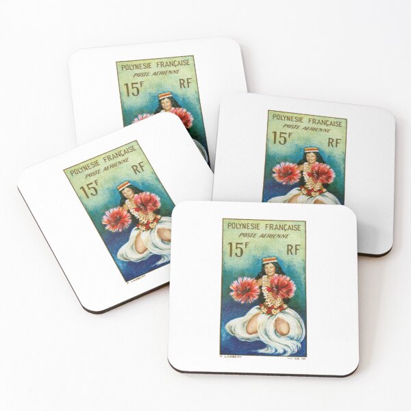Item preview, 1958 FRENCH POLYNESIA Tahitian Dancer Postage Stamp designed and sold by retrographics.