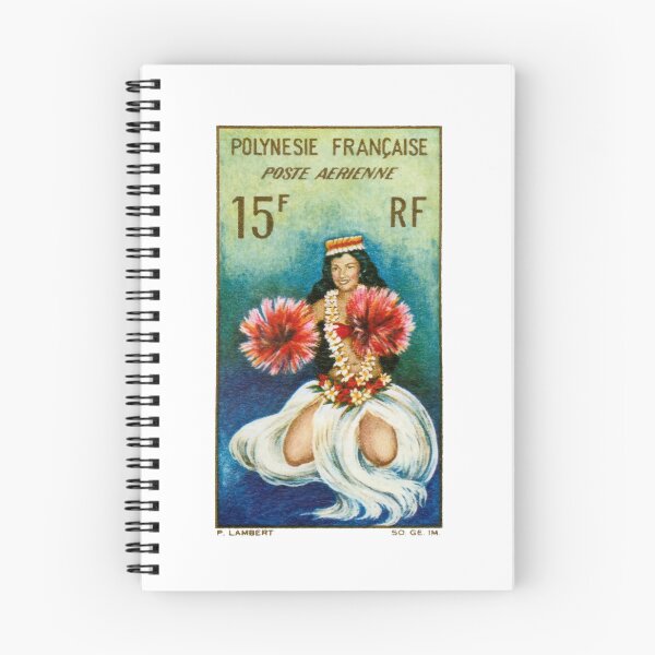 Item preview, 1958 FRENCH POLYNESIA Tahitian Dancer Postage Stamp designed and sold by retrographics.