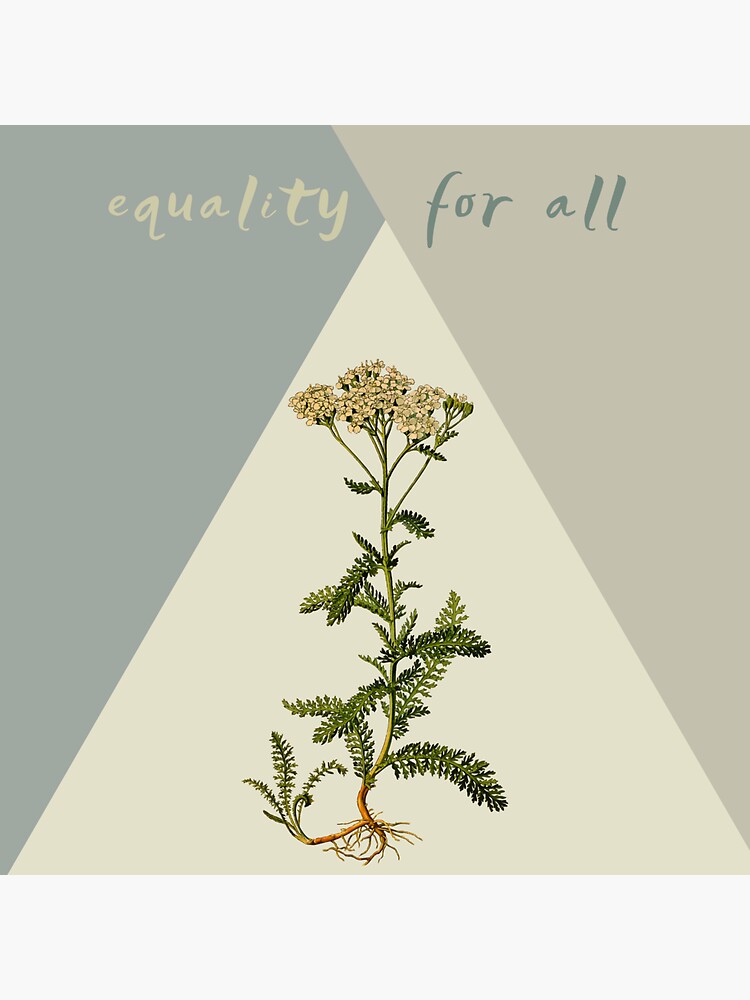"Floral Wild Flower Equality for All Feminist LGBT Art" Sticker by
