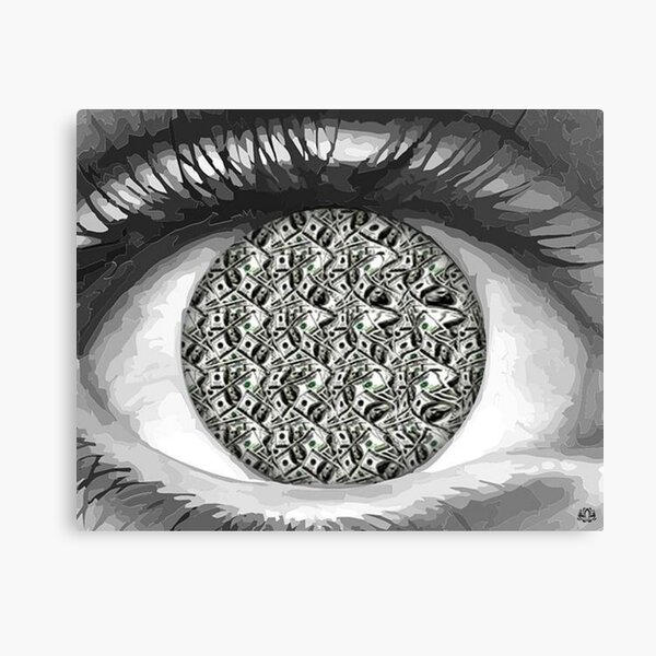 Aperçu de l'œuvre Oeil voir argent stéréogramme créée et vendue par JMarP.