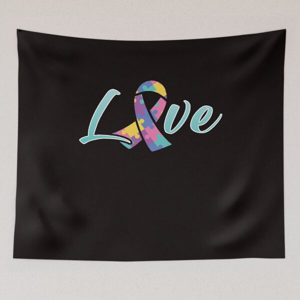 Item preview, Love Autism Ribbon Autistic Awareness Support Special Needs designed and sold by TomGiantDesigns.