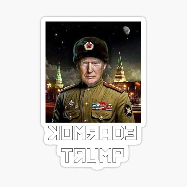 Vista previa del artículo con la obra «camarada trump», diseñado y vendido por ToyoTees.