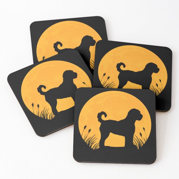 Item preview, labradoodle Dog lover Silhouette in full moon gift designed and sold by alaechamlal.