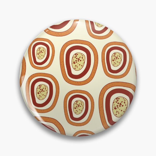 Item preview, Funky abstract orange and red circles pattern designed and sold by Thegentleshop.