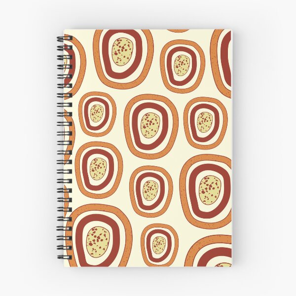 Item preview, Funky abstract orange and red circles pattern designed and sold by Thegentleshop.