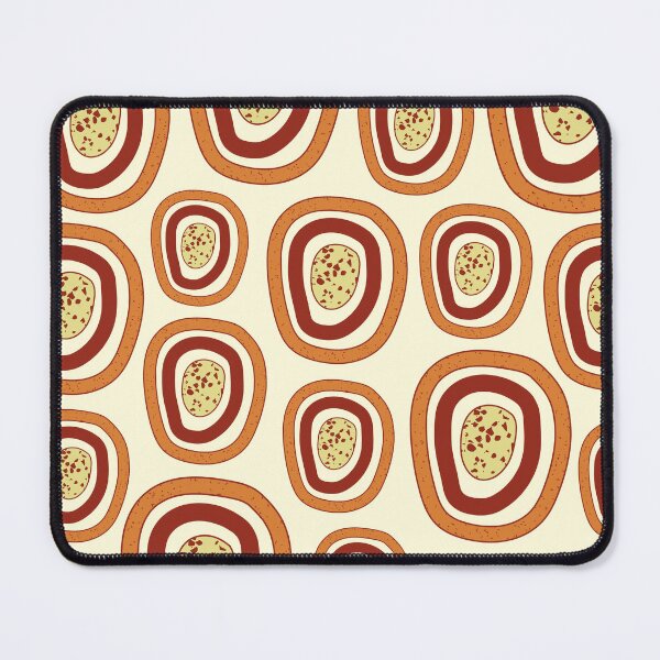 Item preview, Funky abstract orange and red circles pattern designed and sold by Thegentleshop.