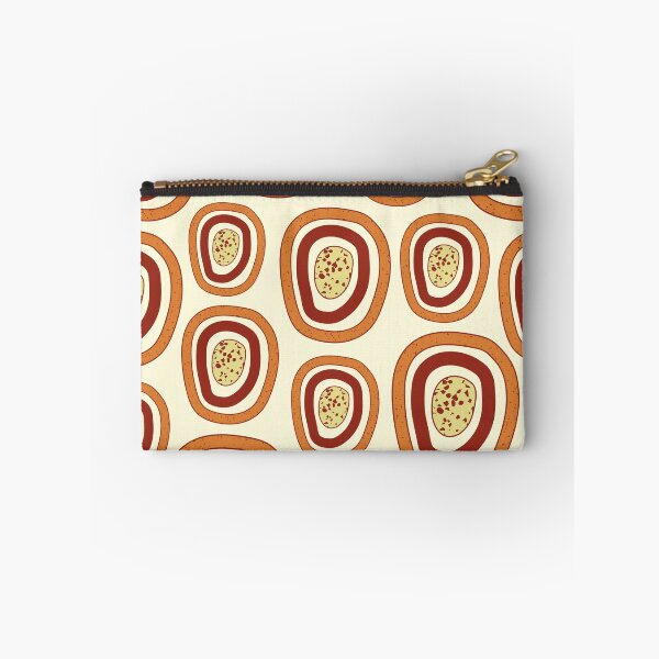 Item preview, Funky abstract orange and red circles pattern designed and sold by Thegentleshop.
