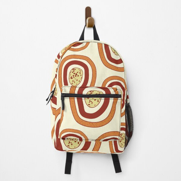 Item preview, Funky abstract orange and red circles pattern designed and sold by Thegentleshop.