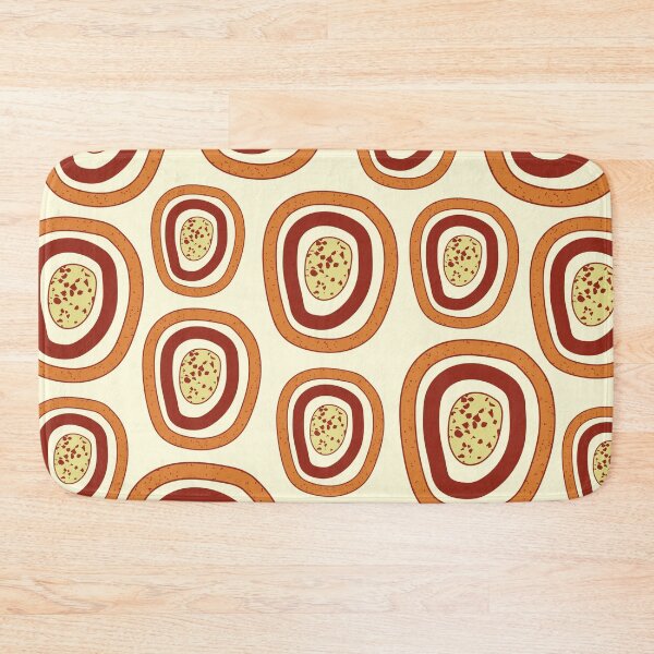 Item preview, Funky abstract orange and red circles pattern designed and sold by Thegentleshop.