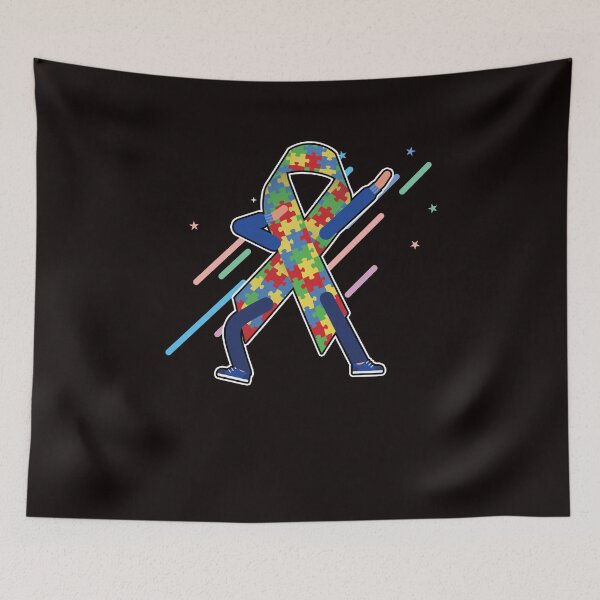 Item preview, Autism Awareness Ribbon Dabbing Puzzle Support Autistic designed and sold by TomGiantDesigns.