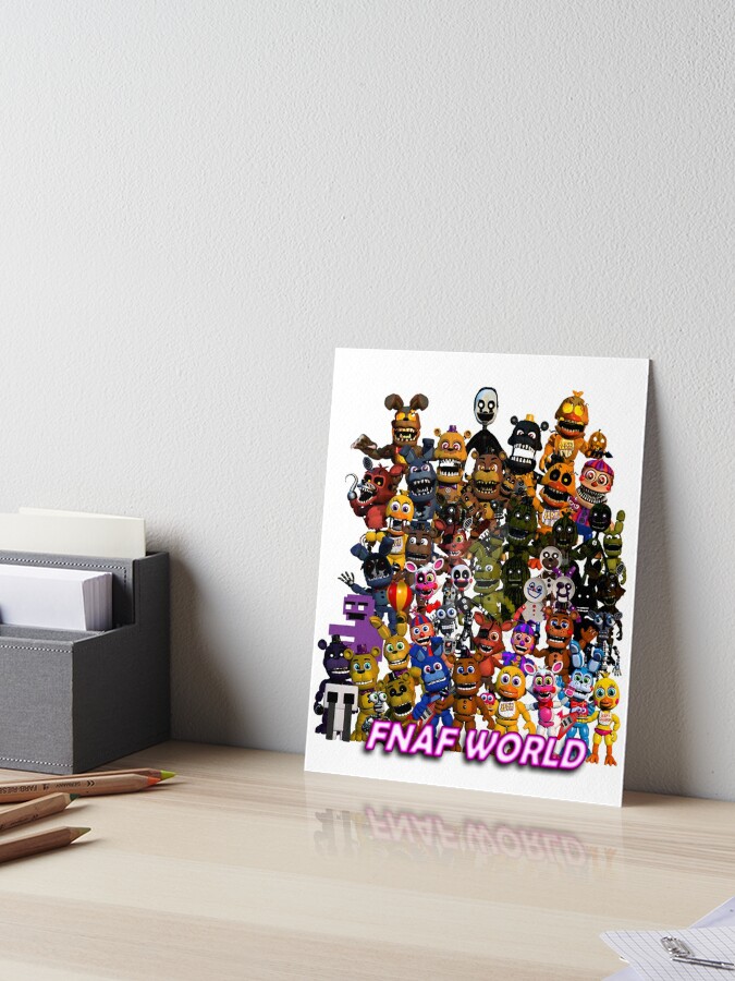 Fnaf world Art Board Print for Sale by orvalalderen