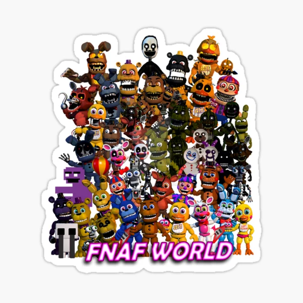 Five Nights at Freddy's all Sticker for Sale by rebbecatorre