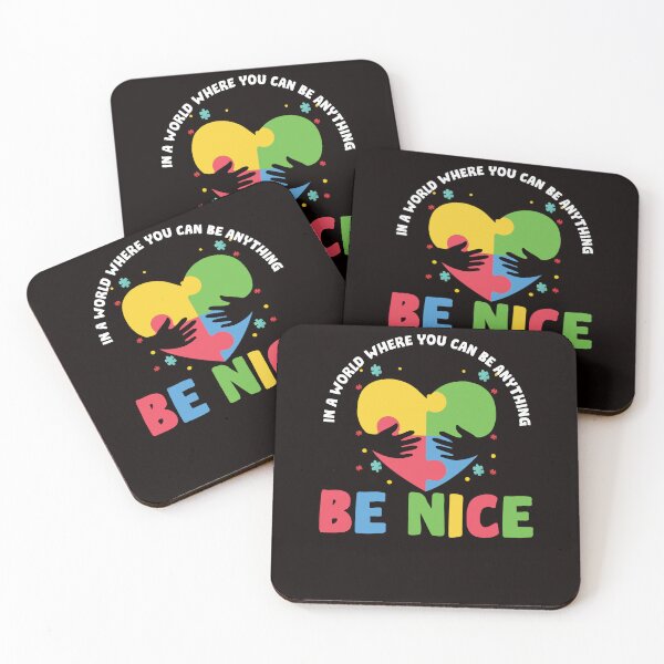 Item preview, Be Nice Autism Awareness Heart Puzzle Support Special Needs designed and sold by TomGiantDesigns.