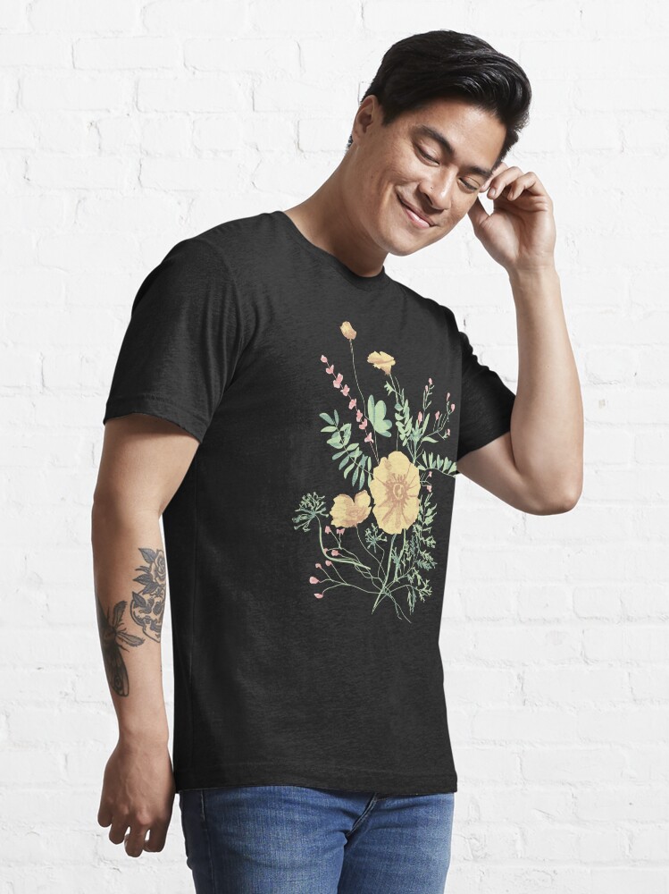 Women Botanical T Shirt Plant Graphic Wild Flower Shirt Vintage Floral Clothing Tee