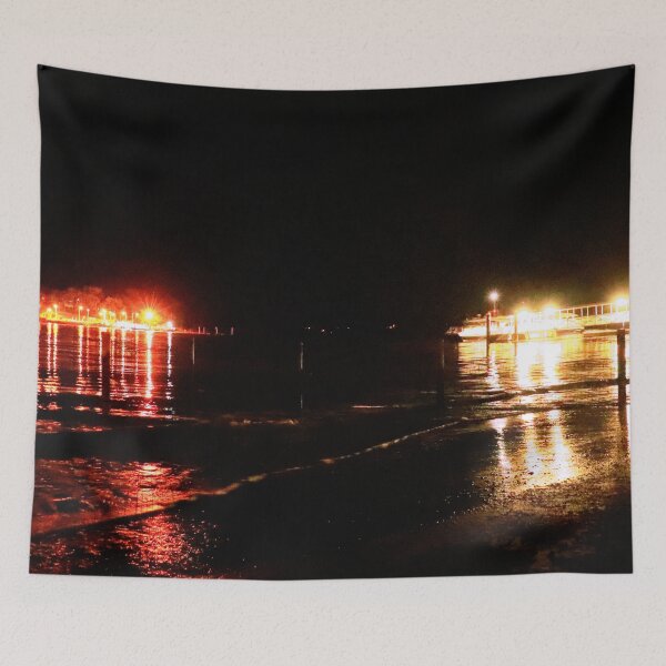 Item preview, Macleay Island and Karragarra Island Ferry Terminals at Night designed and sold by Geoff Treagus.